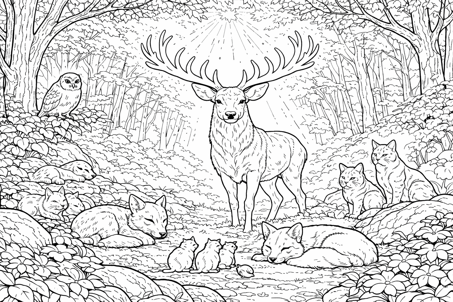 Coloriage Cerf